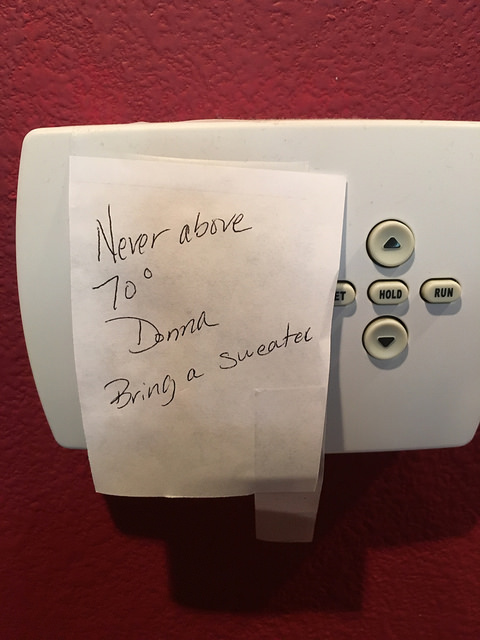 Never above 70. Donna, bring a sweater.